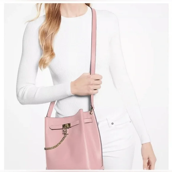 NWT Michael Kors Hamilton Legacy Handbag
Smokey Rose Leather - Picture 3 of 8